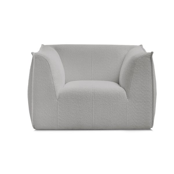 Šviesiai pilkos spalvos iš boucle krėslas Giorgia – Bobochic Paris-image-3