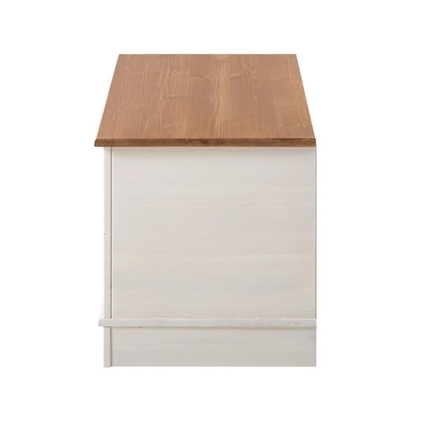 Iš pušies masyvo skrynia baltos spalvos 80x45 cm Anita – Støraa-image-4