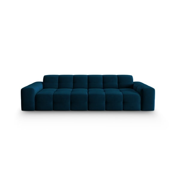 Tamsiai mėlyna aksominė sofa 255 cm Kendal - Micadoni Home