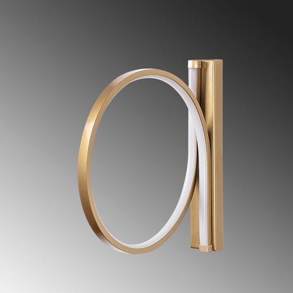 Sieninė lempa auksinės spalvos LED ø 30 cm Halka – Opviq lights-image-4