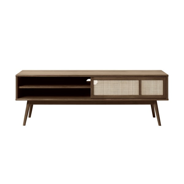 TV spintelė tamsiai rudos spalvos iš ąžuolo 150x50 cm Barrali – Unique Furniture