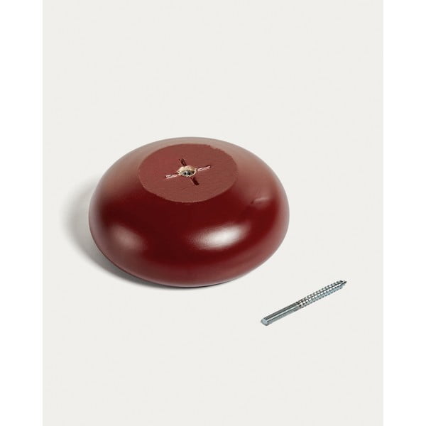 Sieniniai raudonos spalvos iš medienos kabliai 3 vnt. Nadue – Kave Home-image-2