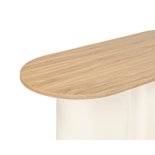 Smėlio spalvos kavos staliukas su ąžuolo dekoro stalviršiu 50x115 cm Looi – noo.ma-image-2