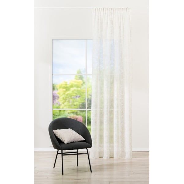 Permatoma užuolaida smėlio spalvos 140x260 cm Baroque – Mendola Fabrics-image-1