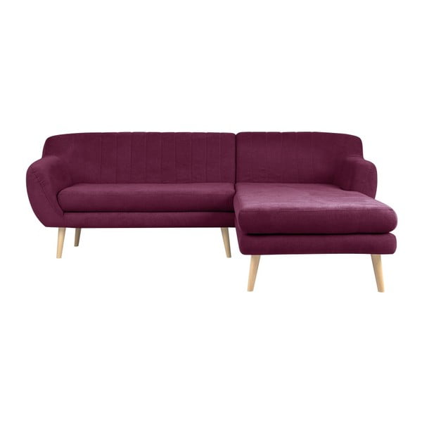 Violetinė sofa su šezlongu dešinėje pusėje Mazzini Sofas Sardaigne