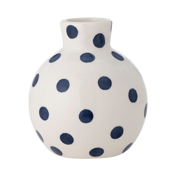 Iš keramikos dažyta rankomis vaza baltos spalvos (aukštis 11 cm) Fian – Bloomingville