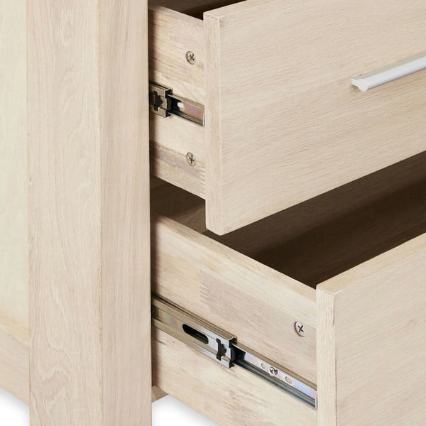 Vitrina natūralios spalvos iš ąžuolo 100x190 cm Paris – Furnhouse-image-4