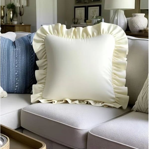Iš medvilnės mišinio dekoratyvinis pagalvės užvalkalas 40x40 cm Ruffled – Mila Home-image-1