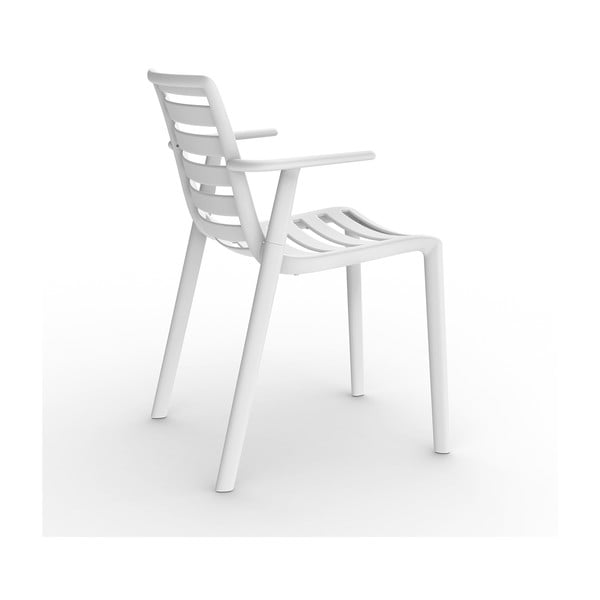 2 baltų sodo kėdžių su porankiais rinkinys "Resol Slatkat