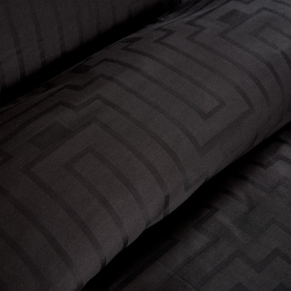 Juoda medvilninė patalynė dvigulėms lovoms 200x200 cm - Bianca-image-3