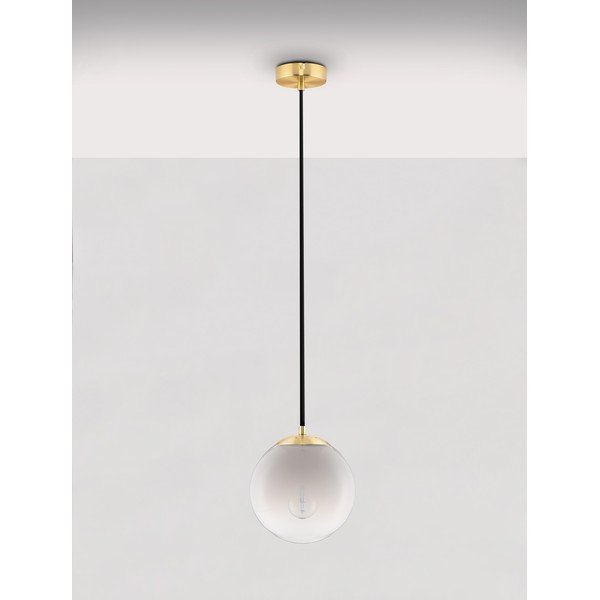 Baltos spalvos/auksinės spalvos iš stiklo kabantis šviestuvas ø 20 cm Vita – Nova Luce-image-4