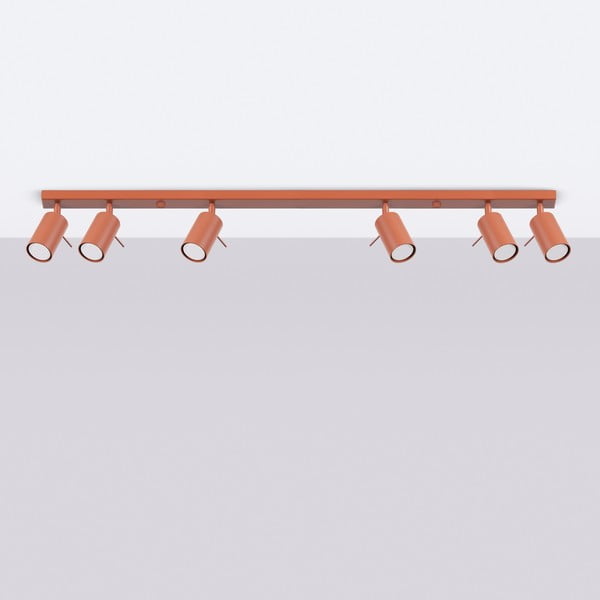 Raudonos plytų spalvos taškinis šviestuvas 6x117 cm Etna – Sollux-image-4