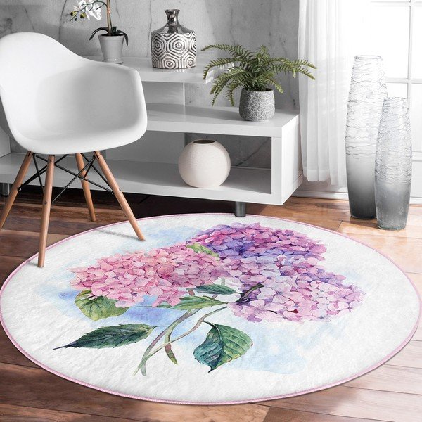 Skalbiamas/robotiniams dulkių siurbliams apvalios formos kilimas ø 100 cm Comfort – Mila Home-image-1