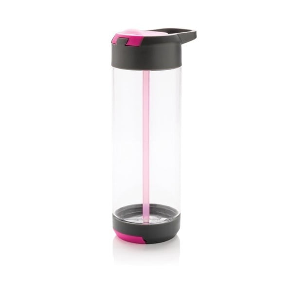 Rožinės spalvos buteliukas su telefono laikikliu XD dizainas, 700 ml