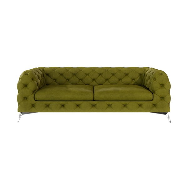 Žalios spalvos iš velveto sofa 225 cm Chelsea – Ropez