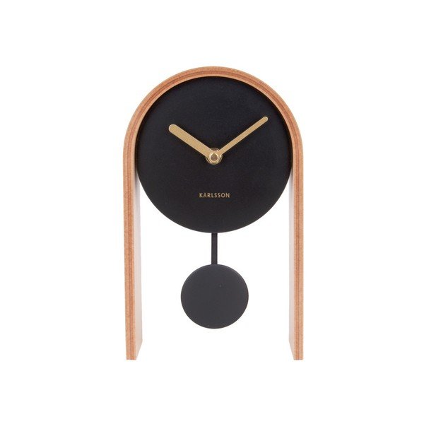 Švytuoklinis stalinis laikrodis su beržo mediena Karlsson Smart Pendulum Light-image-2