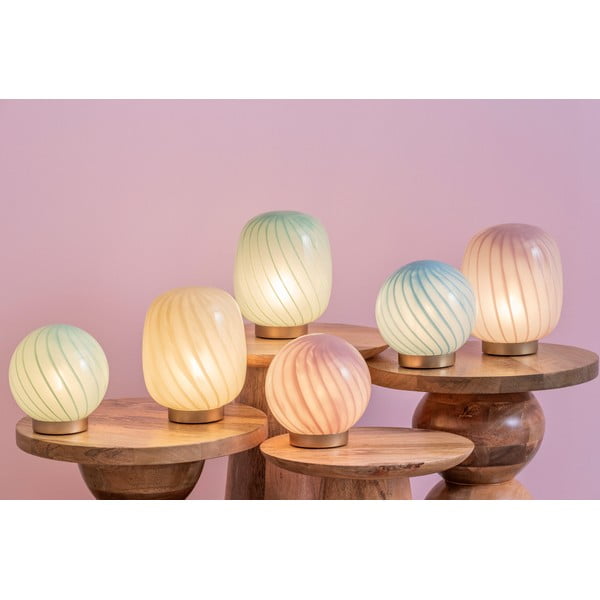 Šviesiai mėlynos spalvos stalinis šviestuvas (aukštis 17 cm) su stiklo gaubtu Summer Globe – Leitmotiv-image-2