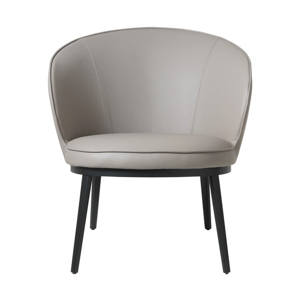 Iš dirbtinės odos krėslas pilkos spalvos/smėlio spalvos Gain – Unique Furniture-image-2