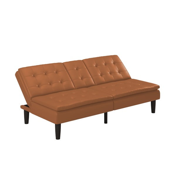 Iš dirbtinės odos sulankstoma sofa konjako rudos spalvos 191 cm Maine – Støraa-image-3