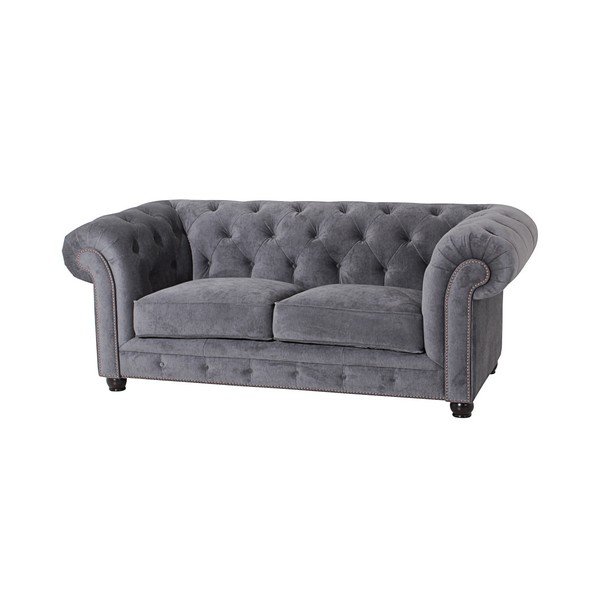 "Max Winzer Orleans Velvet" pilka sofa, 196 cm-image-1