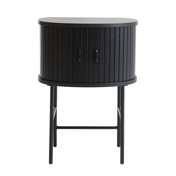 Juodos spalvos naktinis staliukas Nola – Unique Furniture