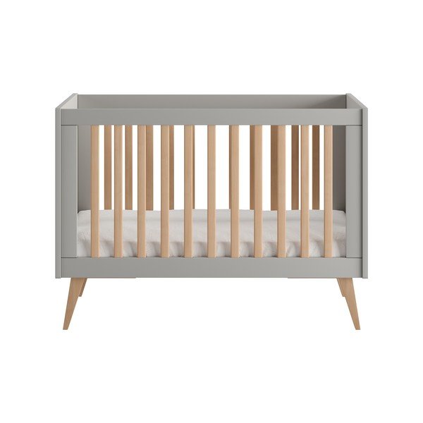 Vaikiška lovelė pilkos spalvos 60x120 cm Swing – Pinio-image-4