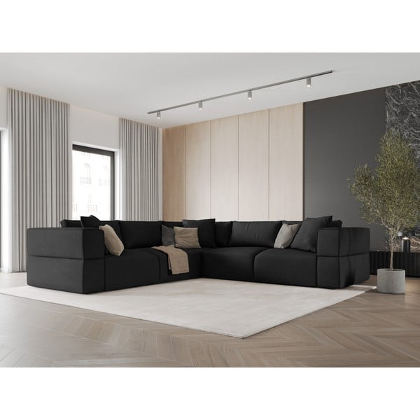 Kampinė sofa juodos spalvos (kintama) Esther – Milo Casa-image-1