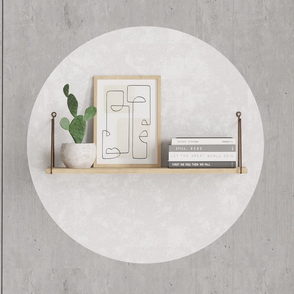 Sieninė lentyna natūralios spalvos iš ąžuolo 72 cm Armoni – Kalune Design-image-2