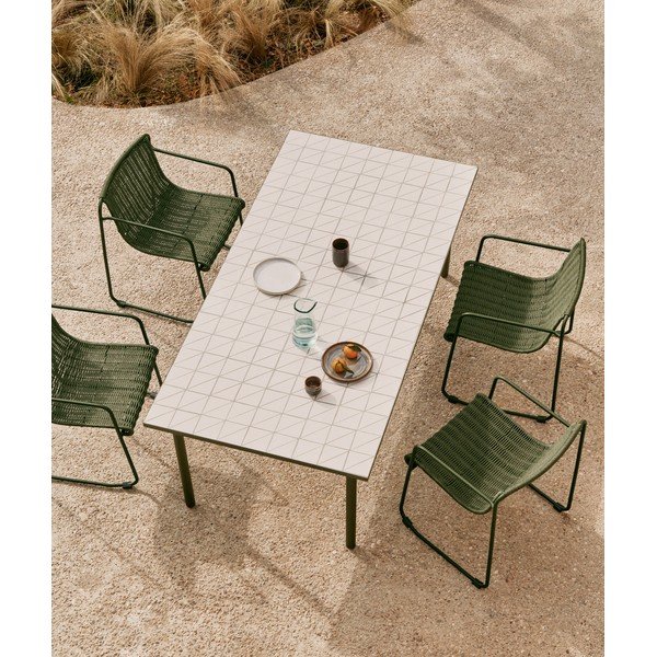 Iš keraminės plokštės sodo valgomojo stalas 101x223 cm Maurina – Kave Home-image-1