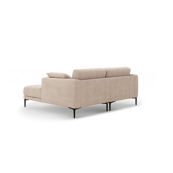 Šviesiai rudos spalvos kampinė sofa (su dešiniuoju kampu/su gultu) Bemy – Micadoni -image-2