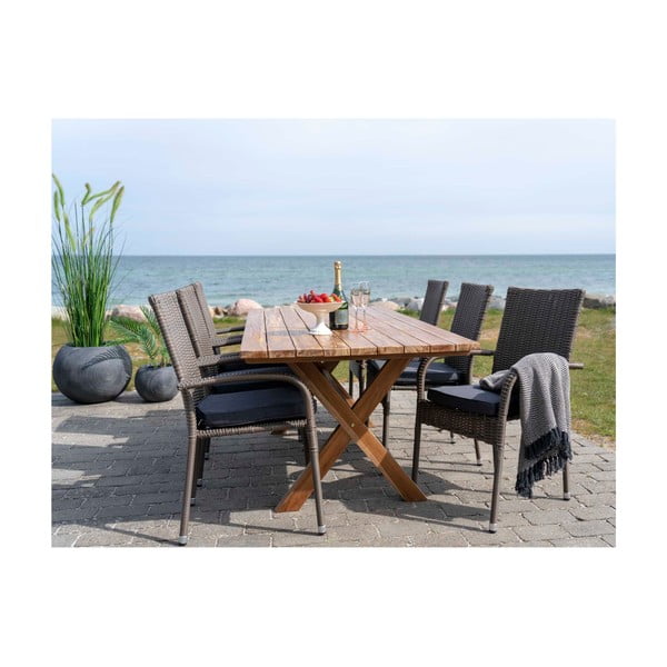 Lauko valgomojo stalas iš perdirbto tikmedžio House Nordic Murcia, 200 cm ilgio-image-4