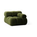 Iš boucle modulinė sofos dalis žalios spalvos (su dešiniuoju kampu) Bellis – Micadoni Home