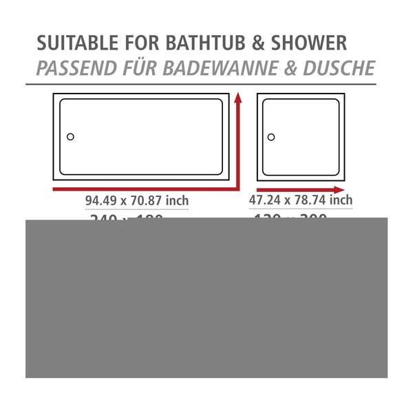 Dušo užuolaida 200x180 cm Aquaris – Wenko-image-3