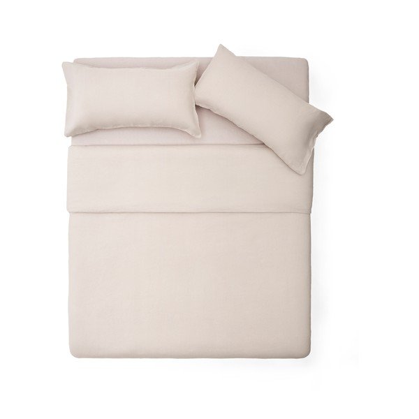 Pilkai smėlinės spalvos iš lino mišinio dvigulė/itin ilga patalynė 240x220 cm Simmel – Kave Home