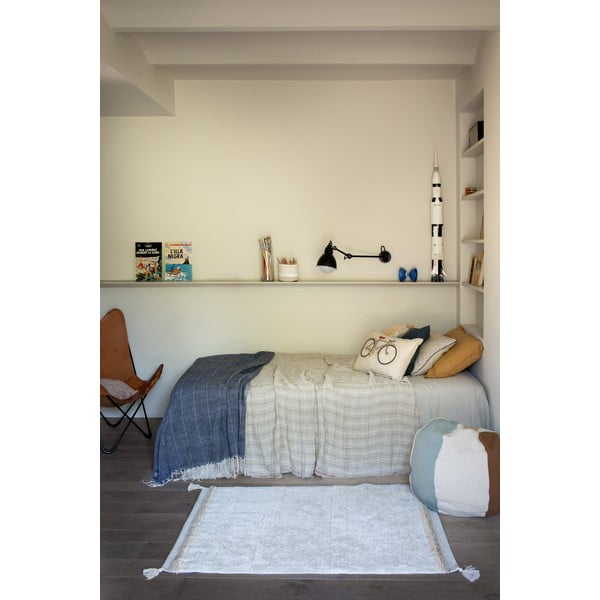 Skalbiamas/rankų darbo iš medvilnės kilimas kreminės spalvos 120x160 cm Bloom Natural – Lorena Canals-image-4