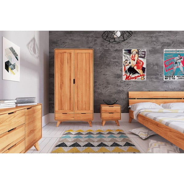 Bukmedžio medienos spinta 90x180 cm Greg - The Beds-image-4