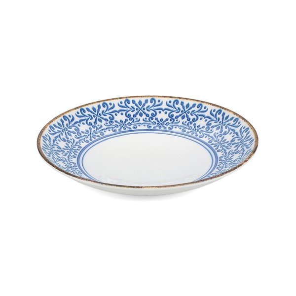 Baltos spalvos/mėlynos spalvos iš porceliano  dubuo ø 25,5 cm Azul – BonBistro