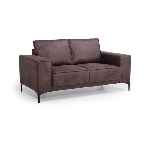 Iš dirbtinės odos sofa rudos spalvos 164 cm Copenhagen – Scandic-image-2