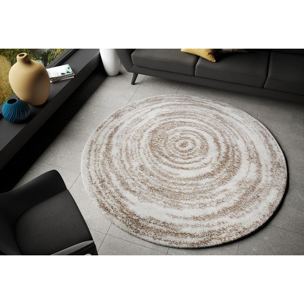 Smėlio spalvos kilimas Mint Rugs Essential Rian, ø 160 cm-image-1