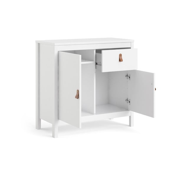 Žema šoninė spintelė baltos spalvos 82x80 cm Madrid – Tvilum-image-3