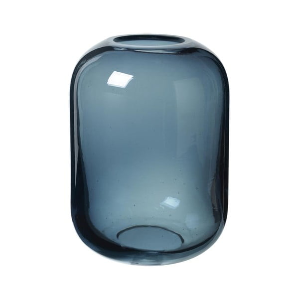 Mėlyno stiklo vaza "Blomus Bright", aukštis 21,5 cm