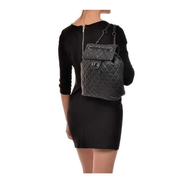 Juoda odinė kuprinė Anna Luchini Lucy-image-1