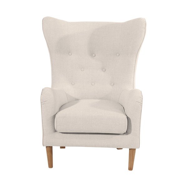 Kreminės spalvos krėslas Max Winzer Miriam Linen-image-2
