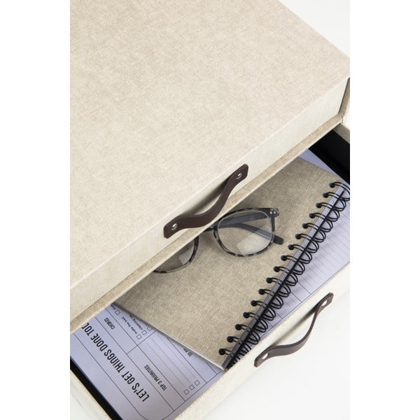 Smėlio spalvos 2 daiktadėžės Bigso, 33 x 25,5 cm-image-2