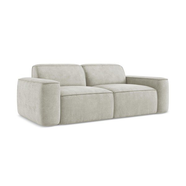 Kreminės spalvos iš šenilinio audinio sofa 204 cm Omao – Makamii-image-3