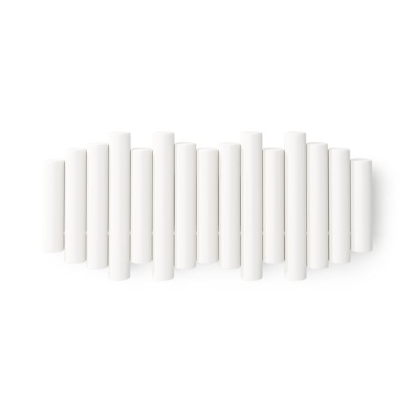 Iš pušies masyvo sieninė lentyna baltos spalvos Picket – Umbra