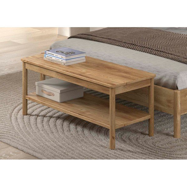Natūralios spalvos medžio masyvo/iš MDF plokštės suolas Olive – Vipack-image-1