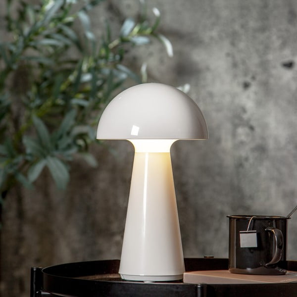 Stalinis šviestuvas baltos spalvos LED su pritemdymo funkcija (aukštis 28 cm) Mushroom – Star Trading-image-1