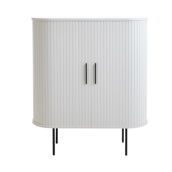 Spintelė baltos spalvos su stumdomomis durimis 100x118x40 cm Nola – Unique Furniture