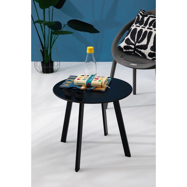 Juodos spalvos sodo stalas Le Bonom Full Steel, ø 50 cm-image-3